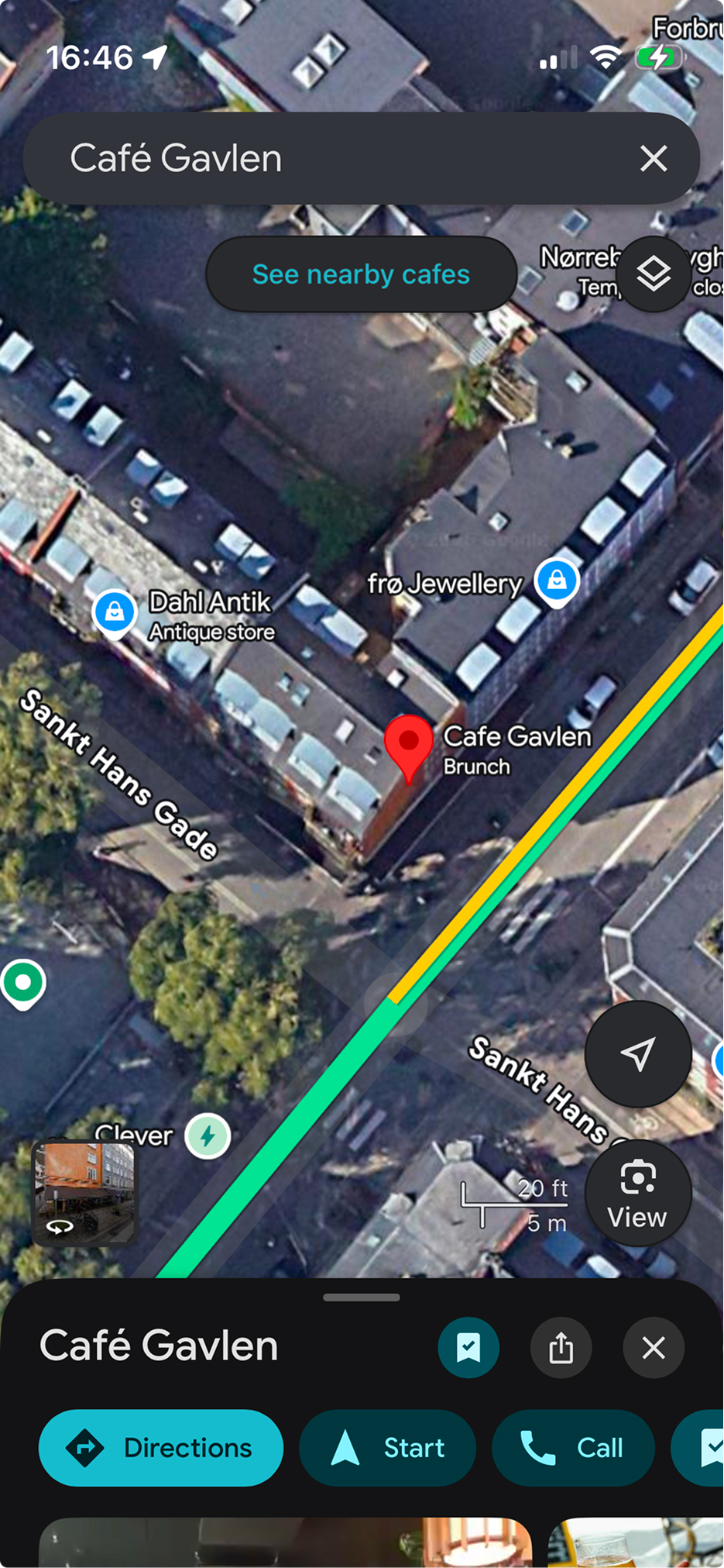 Map view of Café Gavlen